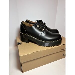 NEW Dr. Martens US 9 Women's Leona Lug Sole Platform Derby Black Shoes